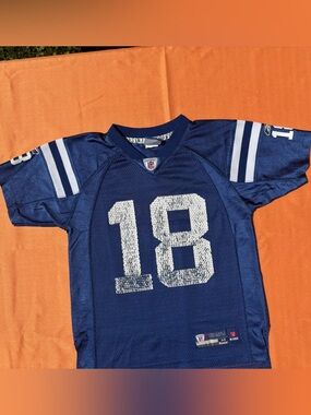 Reebok Nfl Indianapolis Colts Peyton Manning jersey #18 size youth medium